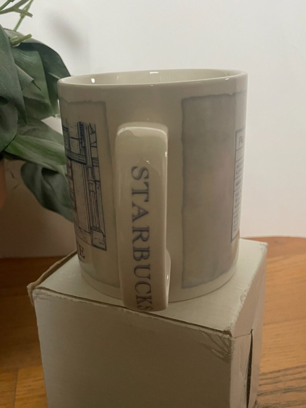 Starbucks Pikes Place the first Starbucks store 2007 Blue and White mug NIB - Picture 4 of 5